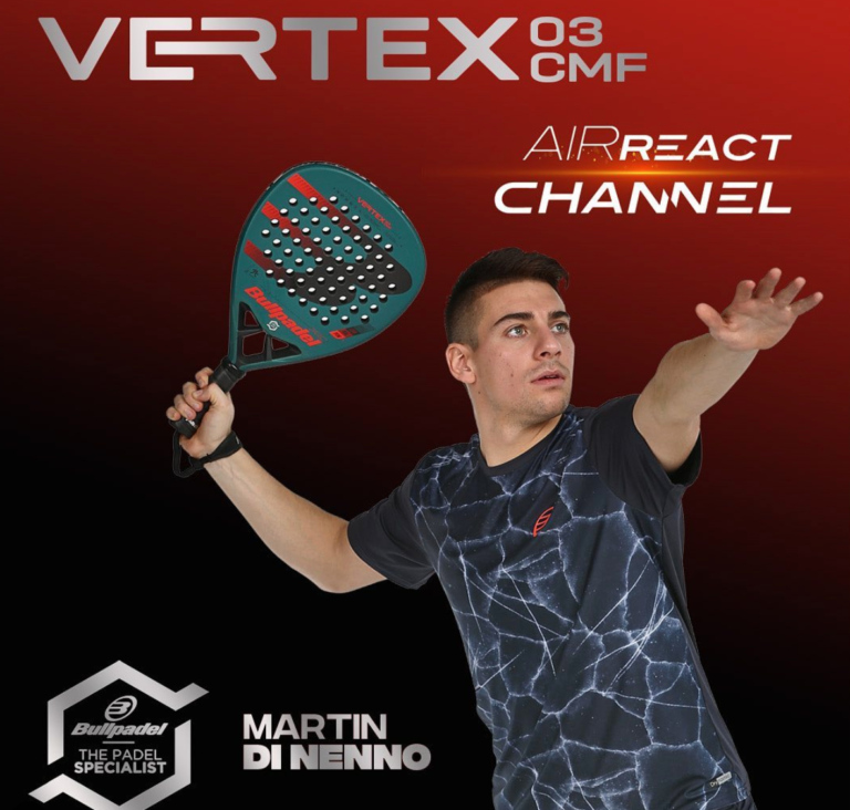 Martin Di Nenno giocherà con la Bullpadel Vertex 03 Comfort