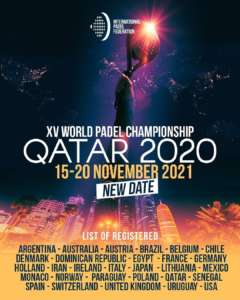 Il Mondiale di padel si giocherà a Doha dal 15 al 20 novembre 2021