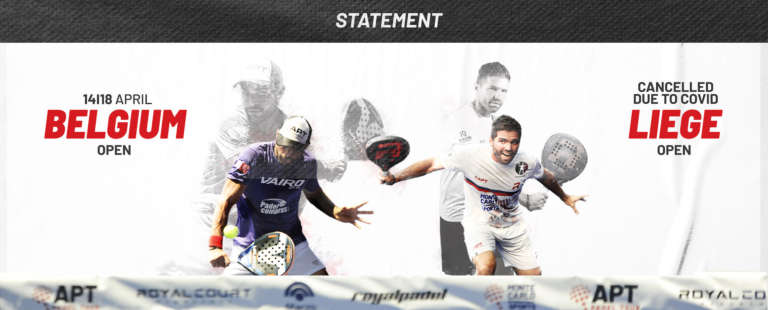 APT Padel Tour: cancellato il Liege Open, resta solo il Belgium Open