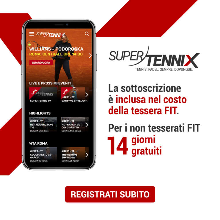 SuperTenniX è online, la netflix del tennis tricolore (e trasmetterà tutta la Serie A di padel)