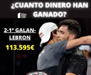 Quanto hanno guadagnato di soli montepremi i migliori giocatori del World Padel Tour nel 2021?