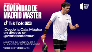 Tre partite del Madrid Master in diretta sull’account TikTok del World Padel Tour